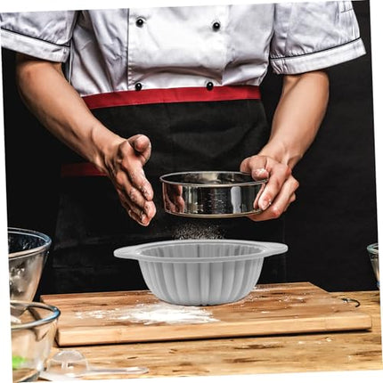 Baking - Baking supplies - Airfryer baking - Baking tray - Kitchen utensils - Baking pan - Cake molds - Silicone baking molds - Silicone baking mat - Silicone mold - Silicone kitchen utensils - Gray - Round - 1 piece.