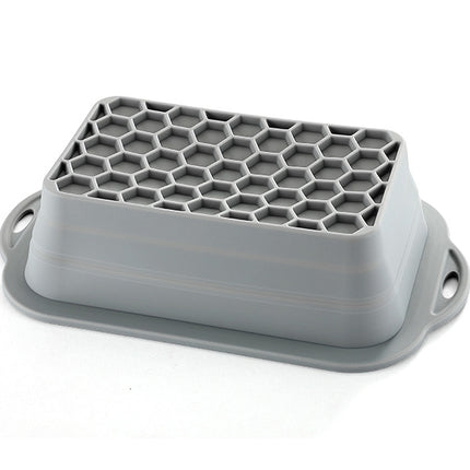 Baking - baking supplies - Airfryer baking - baking tray - Kitchen utensils - baking tin - cake tins - silicone baking tins - silicone baking mat - silicone mold - silicone kitchen utensils - Gray - rectangular baking tin - 1 piece.