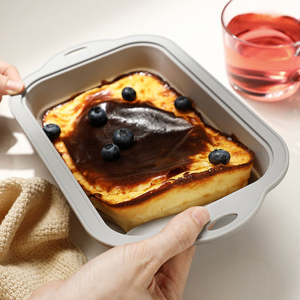 Baking - baking supplies - Airfryer baking - baking tray - Kitchen utensils - baking tin - cake tins - silicone baking tins - silicone baking mat - silicone mold - silicone kitchen utensils - Gray - rectangular baking tin - 1 piece.