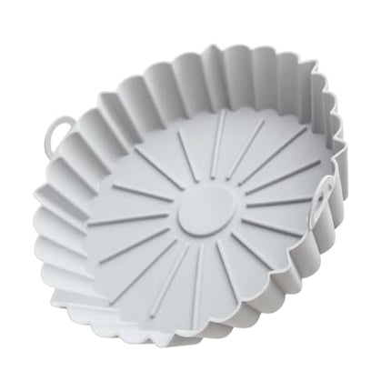 Baking - Baking supplies - Airfryer baking - Baking tray - Kitchen utensils - Baking pan - Cake moulds - Silicone baking moulds - Silicone baking mat - Silicone mould - Silicone kitchen utensils - Gray - Round baking tray - 1 piece.