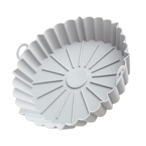 Baking - Baking supplies - Airfryer baking - Baking tray - Kitchen utensils - Baking pan - Cake moulds - Silicone baking moulds - Silicone baking mat - Silicone mould - Silicone kitchen utensils - Gray - Round baking tray - 1 piece.