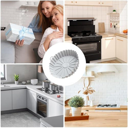 Baking - Baking supplies - Airfryer baking - Baking tray - Kitchen utensils - Baking pan - Cake moulds - Silicone baking moulds - Silicone baking mat - Silicone mould - Silicone kitchen utensils - Gray - Round baking tray - 1 piece.