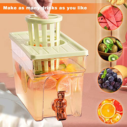 Water carafe - Cold water jug - Cold water dispenser - Teapot - Teapot with filter - Juice dispenser - Drinking jug - Drinking bottle - Water jug - Refrigerator - Drinks dispenser - Ice-cold juice dispenser - With tap - White - 1 piece.