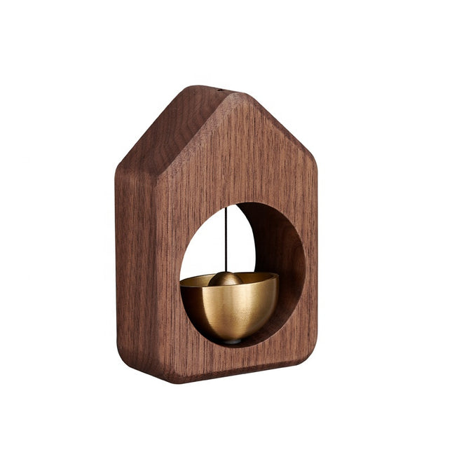 Doorbell - Wireless Doorbell - Wooden Doorbell - Magnetic Wall Sticker - Vintage Wooden Doorbell - Vintage - With Copper Bell - Living Room Decoration - Bedroom Decoration - Wall Decoration - Christmas Gifts - Christmas Gifts for Adults - 1 Piece.