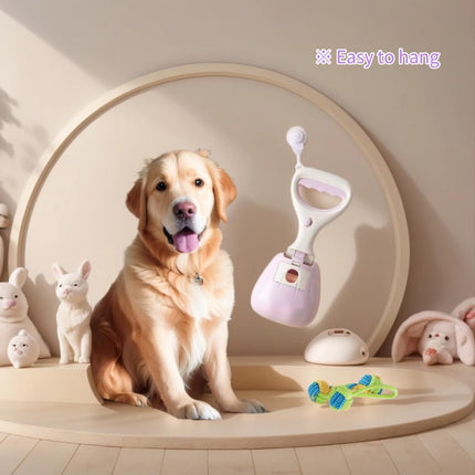Dog Poop Bags - Poop Scoop - Small Dogs - Medium Dogs - Large Dogs - Dogs - Contactless - Hands-Free - Waste Disposal - Portable - Bring Your Own Bags - Pets - 2-in-1 with 2 Rolls of Bags and Dispenser - Pack of 2.