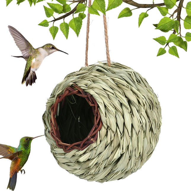 Birdhouse - Bird nest - Hand-woven - Birdhouse decoration - Garden decoration - Living room decoration - Bedroom decoration - Christmas decoration - Outdoor decoration - Courtyard decoration - Spherical - 1 piece.