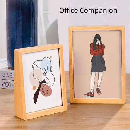 Photo frame - 3D photo frame - Wooden photo frame - Bedroom decoration - Living room decoration - Christmas decoration for indoors - Wooden - Transparent - 2 pieces.