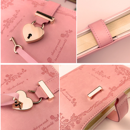 Diary - Journal - diary with lock - password book - Notebook - notebook b6 - diary for adults - books - Retro - Creative - Christmas gifts - Christmas gifts for adults - gift for women - gift for men - 1 piece.