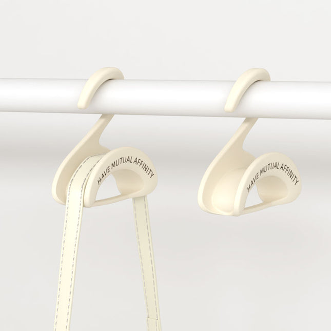 Bag Hanger - Wardrobe Organizer - Handbag Hanger - Clothes Hangers - Bag Storage - Coat Rack - Wardrobe Accessories - Shoulder Bag Holder - Bag Rack - Handbag Organizer - White - 5 pieces.