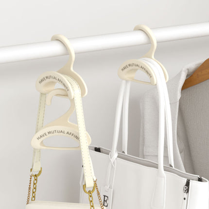 Bag Hanger - Wardrobe Organizer - Handbag Hanger - Clothes Hangers - Bag Storage - Coat Rack - Wardrobe Accessories - Shoulder Bag Holder - Bag Rack - Handbag Organizer - White - 5 pieces.