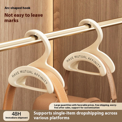 Bag Hanger - Wardrobe Organizer - Handbag Hanger - Clothes Hangers - Bag Storage - Coat Rack - Wardrobe Accessories - Shoulder Bag Holder - Bag Rack - Handbag Organizer - White - 5 pieces.