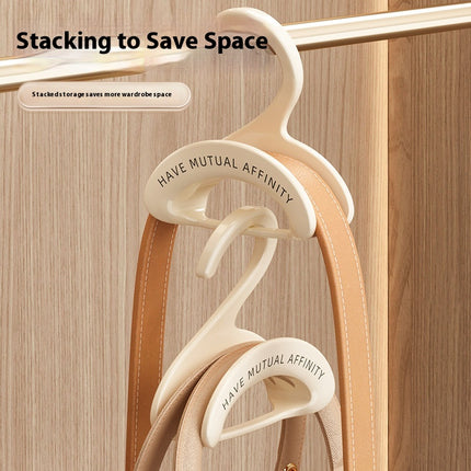 Bag Hanger - Wardrobe Organizer - Handbag Hanger - Clothes Hangers - Bag Storage - Coat Rack - Wardrobe Accessories - Shoulder Bag Holder - Bag Rack - Handbag Organizer - White - 5 pieces.