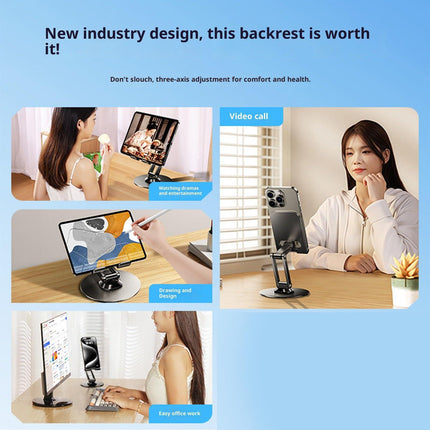 Phone Holder - Tablet Holder - Stand - Desk Accessories - Phone Stand - Smartphone Holder - Tablet Stand - Desk Gadgets - Universal Holder - Phone Support - Desk Stand - Black - 1 Piece.