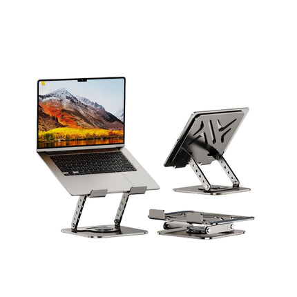 Laptop Stand - Laptop Riser - Desk Accessories - Notebook Stand - Laptop Holder - Office Supplies - Ergonomic Stand - Folding Stand - Laptop Support - Ventilation Stand - Black - 1 piece.
