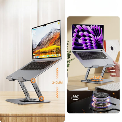 Laptop Stand - Laptop Riser - Desk Accessories - Notebook Stand - Laptop Holder - Office Supplies - Ergonomic Stand - Folding Stand - Laptop Support - Ventilation Stand - Black - 1 piece.