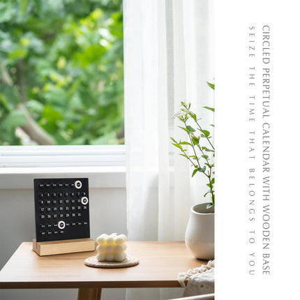 Perpetual Calendar - Desk Calendar - Desk Accessories - Home Decor - Wooden Calendar - Table Calendar - Office Supplies - Home Decor - Gadgets - Date Indicator - White - 1 Piece.
