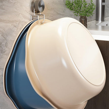 Bathroom Hooks - Towel Hook - Bathroom Accessories - Suction Cup Hooks - Sponge Holder - Kitchen Accessories - Hanging Hooks - Bathroom Organizer - Wall Hook - No Drilling - White - 1 Piece.