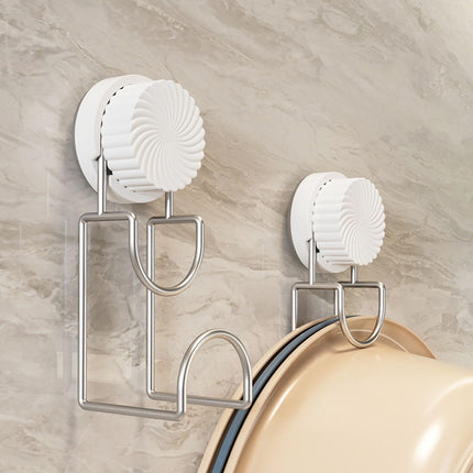 Bathroom Hooks - Towel Hook - Bathroom Accessories - Suction Cup Hooks - Sponge Holder - Kitchen Accessories - Hanging Hooks - Bathroom Organizer - Wall Hook - No Drilling - White - 1 Piece.