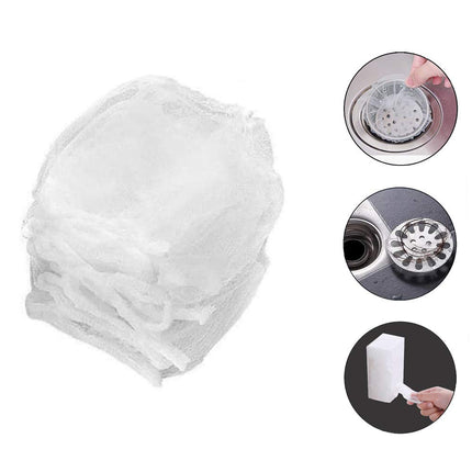 Sink Filter Bags - Sink Strainer - Sink Filter - Disposables - Sink Organizer - Anti-Clogging - Kitchen Accessories - Drain Strainer - White - 200 Pieces.