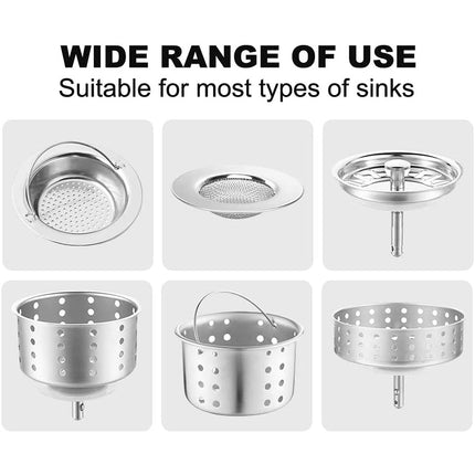 Sink Filter Bags - Sink Strainer - Sink Filter - Disposables - Sink Organizer - Anti-Clogging - Kitchen Accessories - Drain Strainer - White - 200 Pieces.
