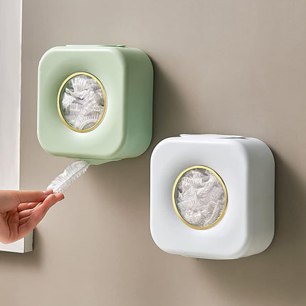 Cling film dispenser - Plastic bag holder - Kitchen organizer - Covers - Storage box - Foil holder - Wall mount - Cling film bags - Kitchen accessories - Dispenser - Storage container - Organizer - Storage - white - 1 piece.