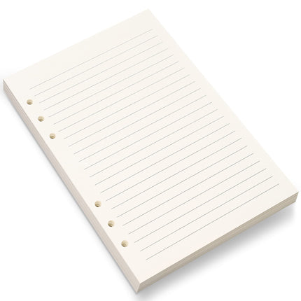 Refill A5 lined - Ring binder paper - Agenda refill - Notebook paper - Loose-leaf paper - School supplies - Office supplies - Writing pad - Notepad - 6 rings - Notepad - Agenda paper - 80 sheets.