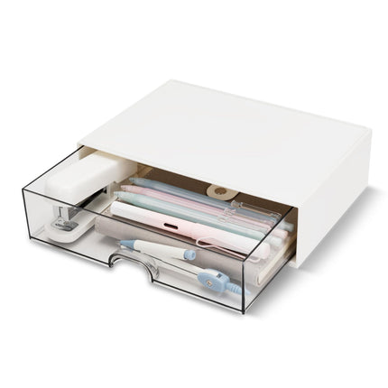 Desk organizer - Chest of drawers - Storage drawer - Office supplies - School supplies - Makeup organizer - Storage box - Desk accessories - Desk organizer - Storage system - Stacking tray - White - 1 piece.