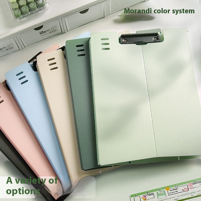 Clipboard A4 - Writing Folder - Foldable Clipboard - Desk Accessories - Morandi Colors - Office Supplies - Document Folder - A4 Folder - Pastel Colors - Writing Pad Holder - Briefcase - Nursing - Administration - Warehouse - Sturdy Plastic - 6 pieces.