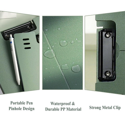 Clipboard A4 - Writing Folder - Foldable Clipboard - Desk Accessories - Morandi Colors - Office Supplies - Document Folder - A4 Folder - Pastel Colors - Writing Pad Holder - Briefcase - Nursing - Administration - Warehouse - Sturdy Plastic - 6 pieces.