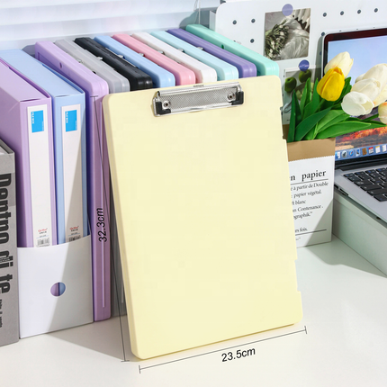 Clipboard A4 - Writing Folder - Foldable Clipboard - Office Accessories - Office Supplies - Nursing - Warehouse - Document Folder - Work Folder - Hospitality - Sturdy Plastic - Privacy Protection - Professional Use - Black - 1 piece.