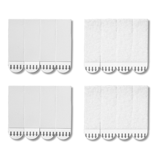 Picture Hanging Strips - No Drilling - Self-Adhesive Velcro - Hanging Picture Frames - Double-Sided Tape - Damage-Free Removal - Poster Strips - Hanging System - Wall Decoration - Strong Adhesive - White - 24 Pairs (48 Strips).