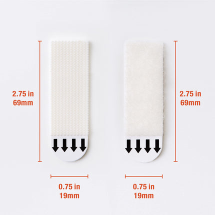 Picture Hanging Strips - No Drilling - Self-Adhesive Velcro - Hanging Picture Frames - Double-Sided Tape - Damage-Free Removal - Poster Strips - Hanging System - Wall Decoration - Strong Adhesive - White - 24 Pairs (48 Strips).