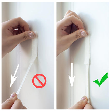 Picture Hanging Strips - No Drilling - Self-Adhesive Velcro - Hanging Picture Frames - Double-Sided Tape - Damage-Free Removal - Poster Strips - Hanging System - Wall Decoration - Strong Adhesive - White - 24 Pairs (48 Strips).