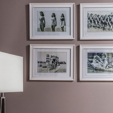Picture Hanging Strips - No Drilling - Self-Adhesive Velcro - Hanging Picture Frames - Double-Sided Tape - Damage-Free Removal - Poster Strips - Hanging System - Wall Decoration - Strong Adhesive - White - 24 Pairs (48 Strips).