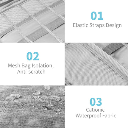 Cable Organizer - Electronics Organizer - Travel Bag - Cable Bag - Storage Bag - Charger - Power Bank - USB Stick - SD Card - Travel Accessories - Holiday - Office - Water-Repellent - Cable Management - Black - 1 Piece (Excluding Accessories).
