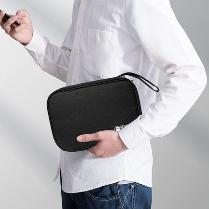 Cable Organizer - Electronics Organizer - Travel Bag - Cable Bag - Storage Bag - Charger - Power Bank - USB Stick - SD Card - Travel Accessories - Holiday - Office - Water-Repellent - Cable Management - Black - 1 Piece (Excluding Accessories).