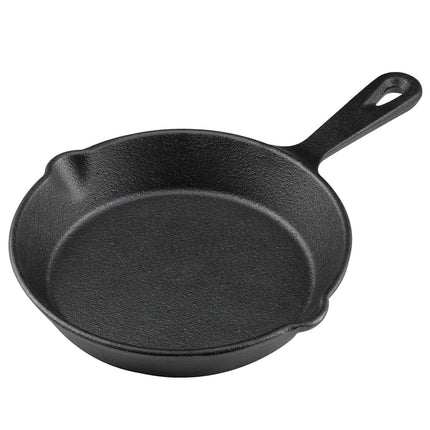 Cast Iron Frying Pan - Mini Skillet - Ø 16 cm - Egg Pan - Tapas Pan - BBQ - Camping - Serving Pan - Blini Pan - Pancake Pan - Saucepan - Melting Pan - Outdoor Cooking - Robust - Frying Pan - Kitchen Aid - Black - Cast Iron - 1 Piece.
