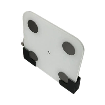 Self-adhesive Wall Hooks - Scale Holder - Wall Bracket Without Drilling - Bathroom Accessories - Universal Wall Hooks - Tablet Holder Wall - Kitchen Organizer - Storage System - Towel Hooks - Strong Adhesive - Black - 4 Pieces.
