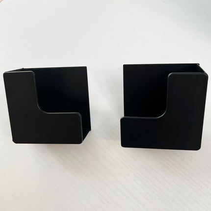 Self-adhesive Wall Hooks - Scale Holder - Wall Bracket Without Drilling - Bathroom Accessories - Universal Wall Hooks - Tablet Holder Wall - Kitchen Organizer - Storage System - Towel Hooks - Strong Adhesive - Black - 4 Pieces.
