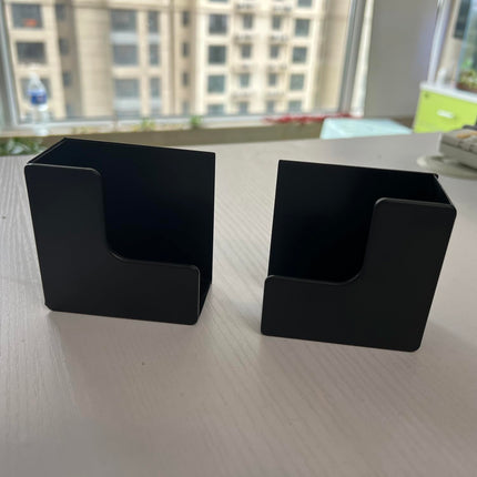 Self-adhesive Wall Hooks - Scale Holder - Wall Bracket Without Drilling - Bathroom Accessories - Universal Wall Hooks - Tablet Holder Wall - Kitchen Organizer - Storage System - Towel Hooks - Strong Adhesive - Black - 4 Pieces.