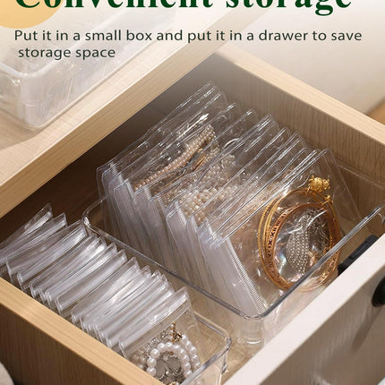 Transparent Grip Bags - Jewelry Bags - Anti-Oxidation - Ziplock Bags - Resealable Plastic Bags - Jewelry Storage - Diamond Painting Accessories - Thickened Sealing Bags - Waterproof & Dust-Free - PVC Packaging - 100 Pieces.
