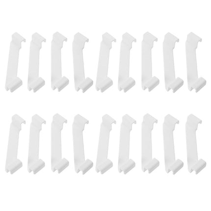 Storage Box Connectors - Stacking Aid - Storage Crate Clips - Wardrobe Organizer - Stacking Bins - Corner Clamps - Storage System - Anti-Slip - Drawer Bins Fastening - Drawer Divider Attachment - White - 20 Pieces.