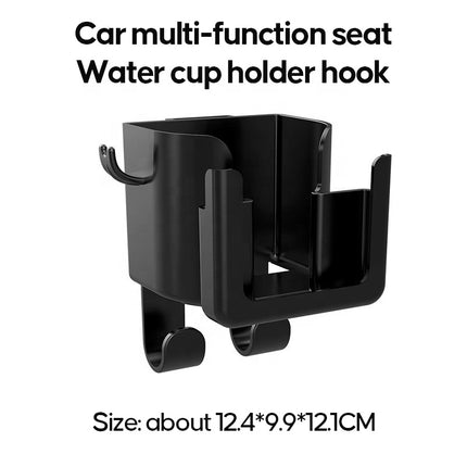 Car Hook - Car Organizer - Car Cup Holder - Car Phone Holder Backseat - Headrest Hooks - Bag Holder - Clothes Hanger - Car Accessories Interior - Car Gadgets - Storage - Travel Accessories - Multifunctional - Black - 2 Pieces.