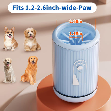 Dog Paw Cleaner - Paw Cleaner - Dog Paw Cleaner - Dog Accessories - Foot Cleaner - Coat Care - Dog Brush - Against Muddy Paws - Animal Supplies - Dog Wash - Portable - Soft Silicone - Blue - 1 Piece.