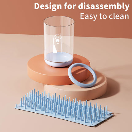 Dog Paw Cleaner - Paw Cleaner - Dog Paw Cleaner - Dog Accessories - Foot Cleaner - Coat Care - Dog Brush - Against Muddy Paws - Animal Supplies - Dog Wash - Portable - Soft Silicone - Blue - 1 Piece.