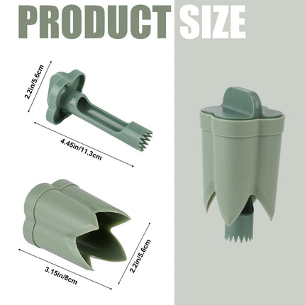 Bell Pepper Pitter - Jalapeño Pepper Drill - Chili Pepper Core Remover - Universal Vegetable Cutter - Kitchen Utensils - Bell Pepper Drill - Seed Remover - Handy Kitchen Aid - Fruit and Vegetable Tool - Kitchen Accessories - Green - 2 Pieces.