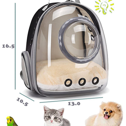 Cat Backpack - Cat Travel Basket - Cat Carrier - Small Dog Backpack - Transparent Pet Backpack - Cat Transport Box - Dog Travel Bag - Breathable Cat Basket - Backpack with Window - Pet Supplies - Hiking Backpack - Black - 1 Piece.