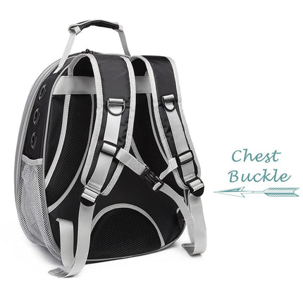 Cat Backpack - Cat Travel Basket - Cat Carrier - Small Dog Backpack - Transparent Pet Backpack - Cat Transport Box - Dog Travel Bag - Breathable Cat Basket - Backpack with Window - Pet Supplies - Hiking Backpack - Black - 1 Piece.