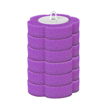 Toilet brush replacement head - Toilet brush refill - Bathroom accessories - Toilet accessories - Replacement sponge - Brush attachment - Loose brush head - Sanitary supplies - Household items - Sponge refill - Toilet maintenance - Purple - 6 pieces.
