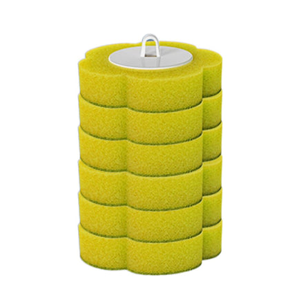 Toilet brush replacement head - Toilet brush refill - Bathroom accessories - Toilet accessories - Replacement sponge - Brush attachment - Loose brush head - Sanitary supplies - Household items - Sponge refill - Toilet maintenance - Yellow - 6 pieces.